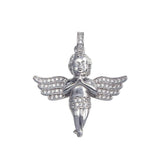 Sterling Silver Angel Baby CZ Pendant