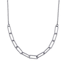 Load image into Gallery viewer, Sterling Silver Rhodium Plated Diamond Cut Link Chain Necklace - silverdepot