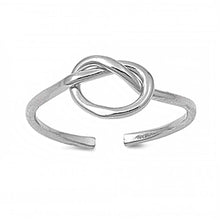 Load image into Gallery viewer, Sterling Sivler Thin Knot Design Toe RingAnd Face Height 7 MM