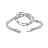 Sterling Silver Knot Shape Toe Ring AndFace Height 5 1/2mmAndThickness 0.95mm