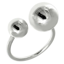 Load image into Gallery viewer, Sterling Silver 2 Ball Adjustable Size Ring with Ring Length of 12MM - silverdepot